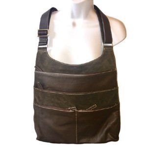 Levenger Leather Shoulder Crossbody Large Brown